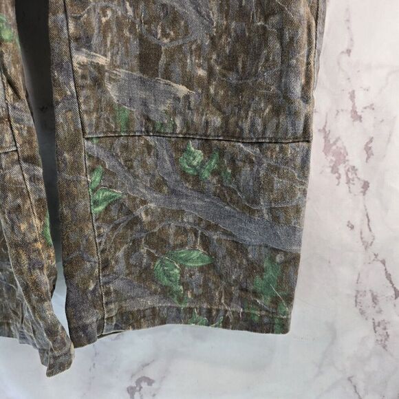 Hide N Tree Camo Pants Mens 44 Vintage Camo Hunting Fleece Woodland - Picture 4 of 14